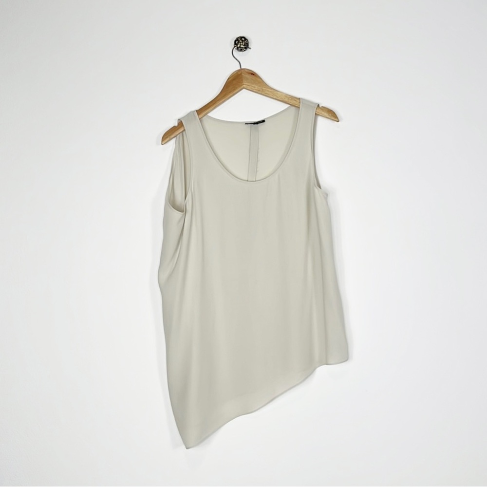 Eileen Fisher Silk Asymmetrical Tank Blouse